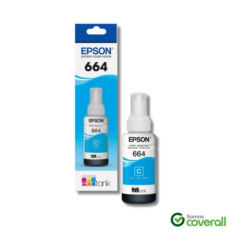 Botella Tinta Epson Ecotank T664220 Cian 70Ml