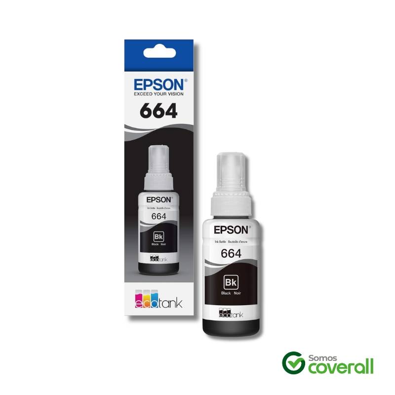 Botella Tinta Epson Ecotank T664120 Negro 70Ml