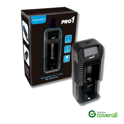 Cargador De Pilas Litio Ion Compacto 1 Canal Entrada Usb 5V 1A 18650