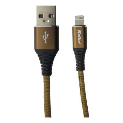 Cable De Datos Kolke M12S Usb 3.0 Lightning 5A Carga Rapida 2M Mallado Dorado
