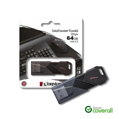 Pen Drive Kingston Datatraveler Exodia Onyx 64Gb Usb 3.2 Negro