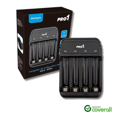 Cargador De Pilas Nicd Nimh Multiple 4 Canal Entrada Usb 5V 2A