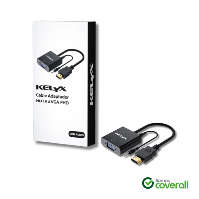 Adaptador De Video Kelyx Hdtv Hdmi Vga 1080P Audio