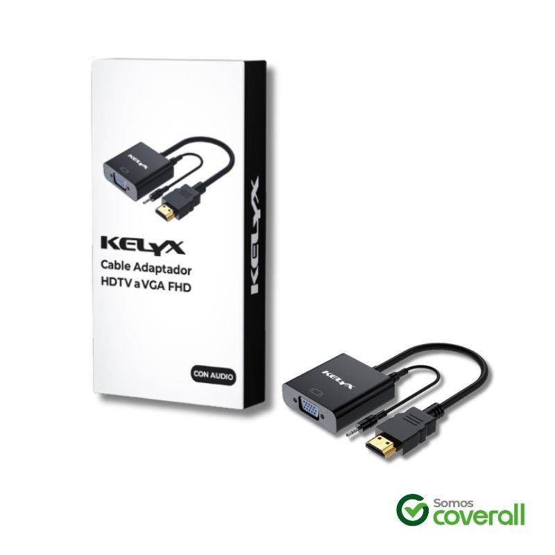 Adaptador De Video Kelyx Hdtv Hdmi Vga 1080P Audio