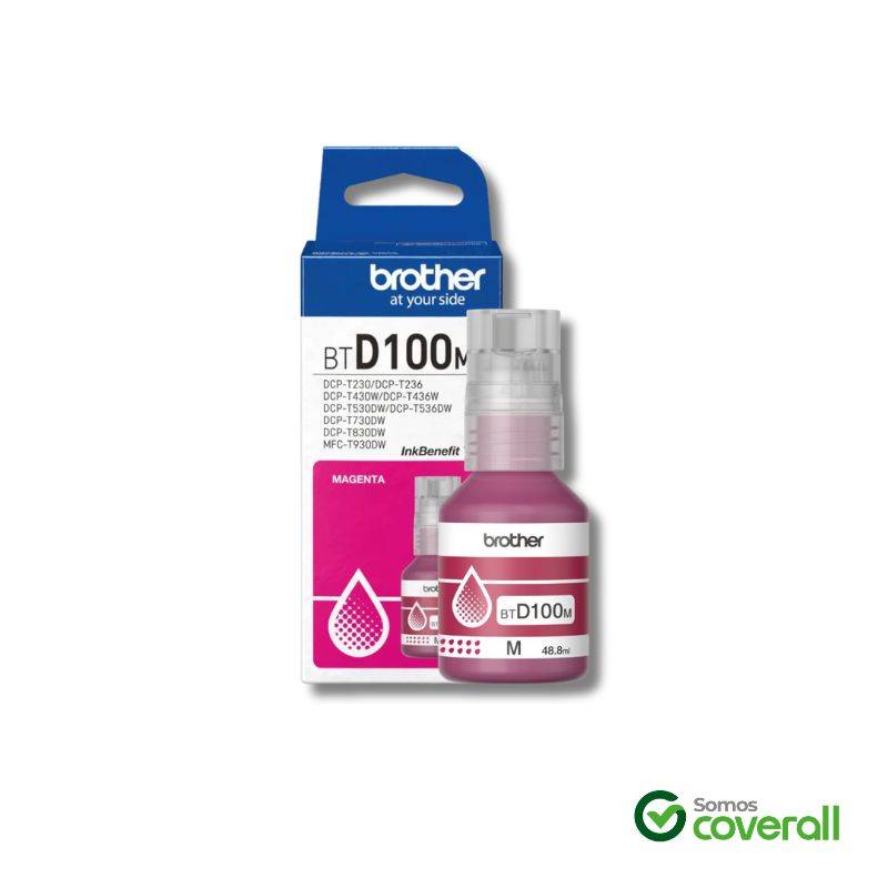 Botella Tinta Brother Inkbenefit Tank Btd100M Magenta 48.8Ml