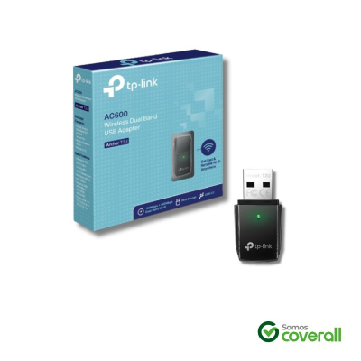 Adaptador De Red Tp-Link Archer T2U Plus Ac600 Wifi 433Mbps 200 Mbps Usb