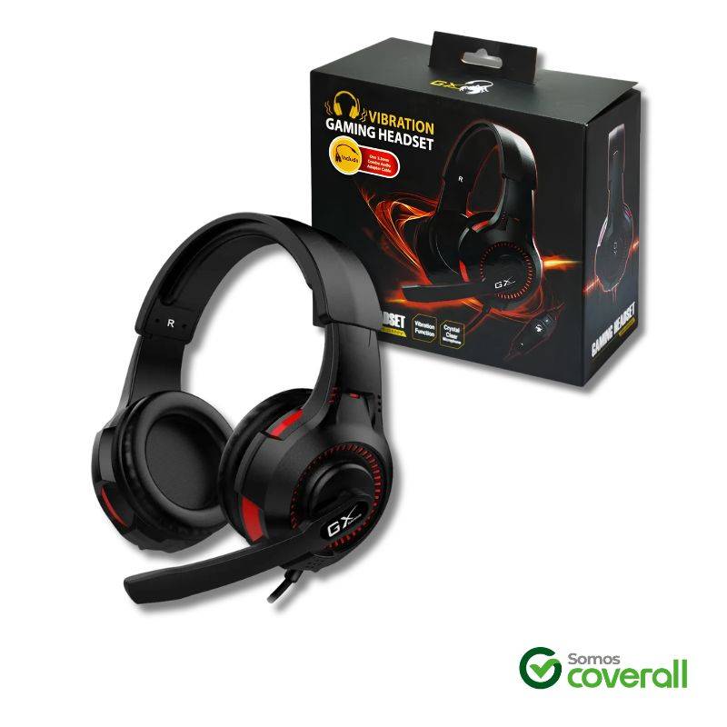 Auricular Con Microfono Gaming Genius Gx Hs-G600V Vibracion 115Db 3.5Mm Usb 1.8M Adaptador Doble Jack