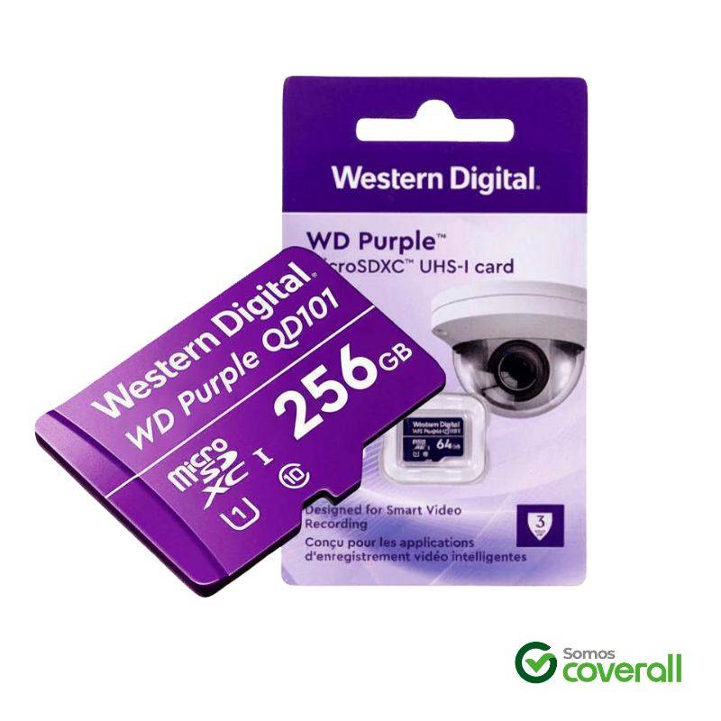 Tarjeta Memoria Micro Sd Western Digital Purple Qd101 256Gb Uhs-I U1 Clase 10