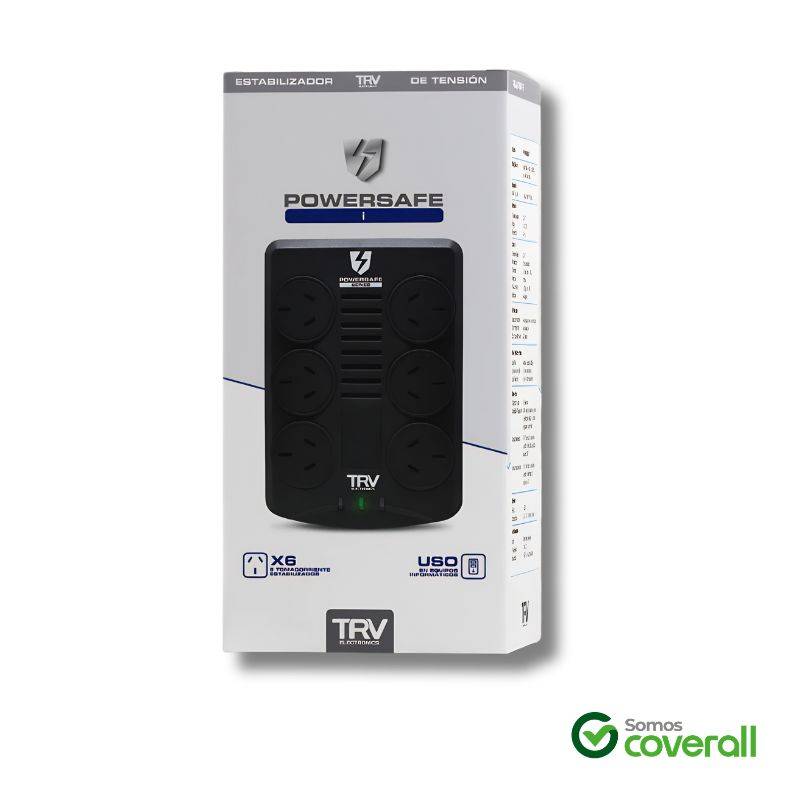 Estabilizador Trv Powersafe 2000Va 6 Tomas Rj45 1.2M
