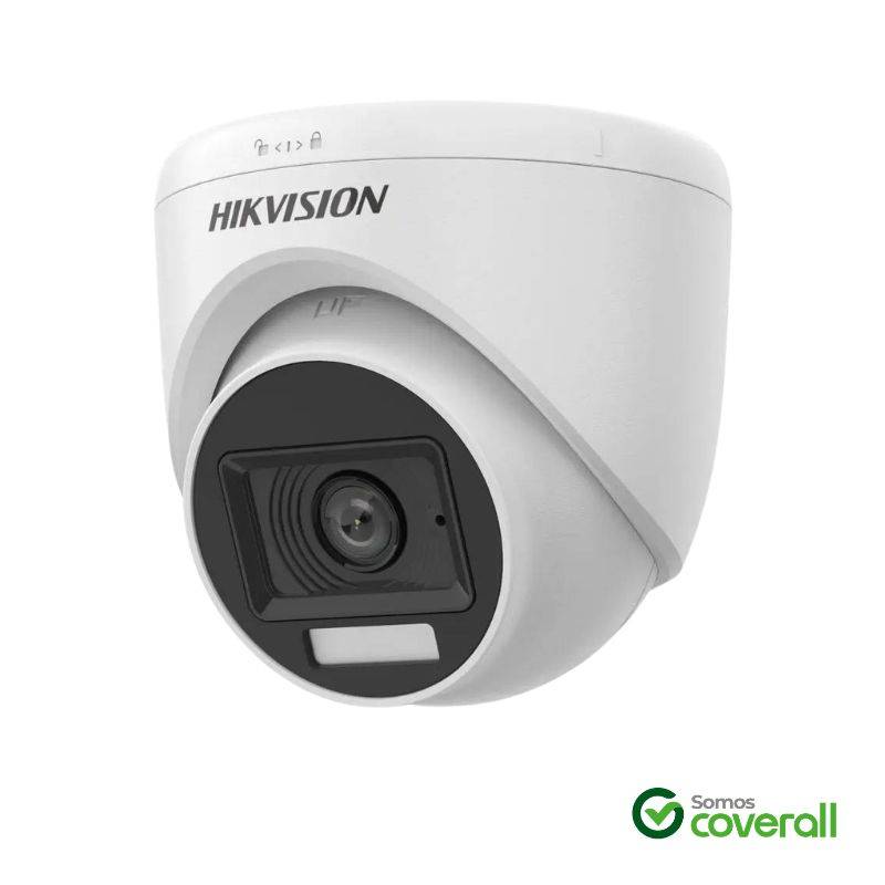 Camara Hikvision 2Ce76D0T 2Mp 2.8Mm 20M Luz Blanca Audio Cctv Turret Interior Plastica