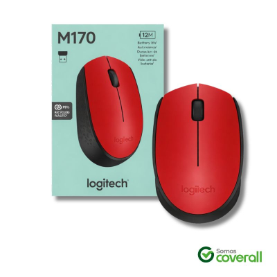 Mouse Logitech M170 1000Dpi 10M 2.4Ghz Inalambrico Rojo