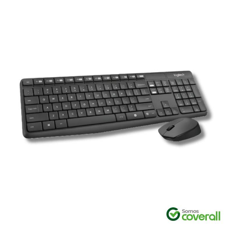 Teclado Y Mouse Logitech Mk235 1000Dpi Antiderrame 10M 2.4Ghz Inalambrico Negro