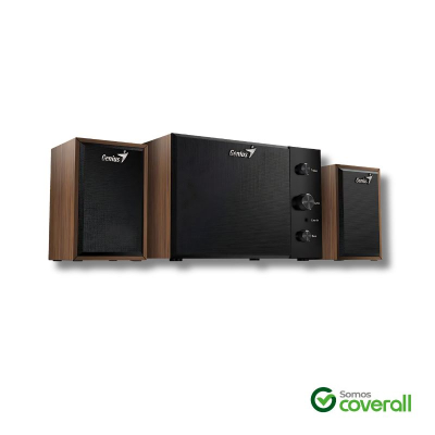 Parlante Genius Sw-2.1 350 15W 2.1 Auxiliar Volumen 3.5Mm 220V Madera