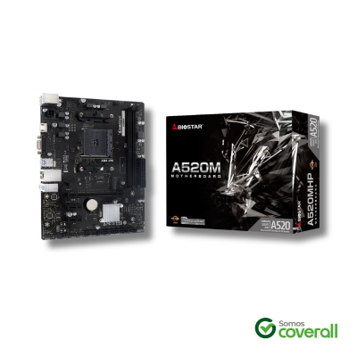Mother Biostar A520Mhp Ddr4 2 Dimms Vga Hdmi 4 Sata Iii 1 M2 Socket Am4