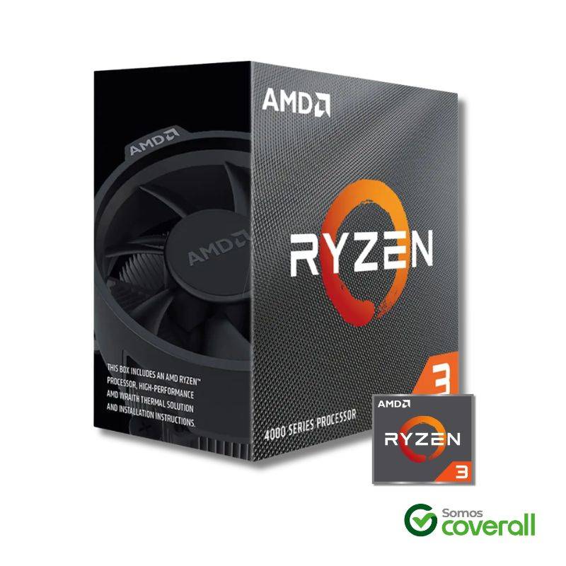 Procesador Amd Ryzen 3 4100 4.0Ghz 6Mb 4 Nucleos 8 Hilos Generacion 4 Sin Video Zen 3 Socket Am4