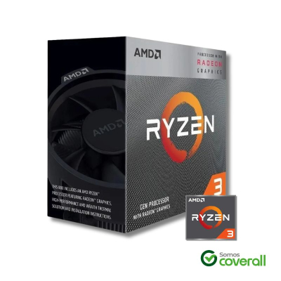 Procesador Amd Ryzen 3 3200G 4.0Ghz 6Mb 4 Nucleos 4 Hilos Generacion 5 Radeon Vega 8 Zen Socket Am4