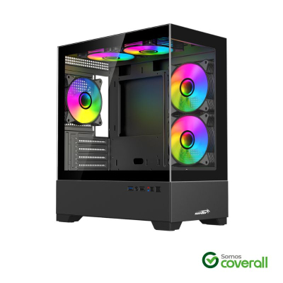 Gabinete Gaming Sentey H30 Vidrio Templado Filtro Antipolvo Usb 3.0 Usb 2.0 Hd Audio Mid Tower M-Atx Itx Negro