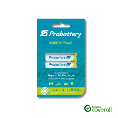 Blister 2 Pila Recargable Probattery Energyplus Ni-Mh Aaa 800Mah Baja Autodescarga