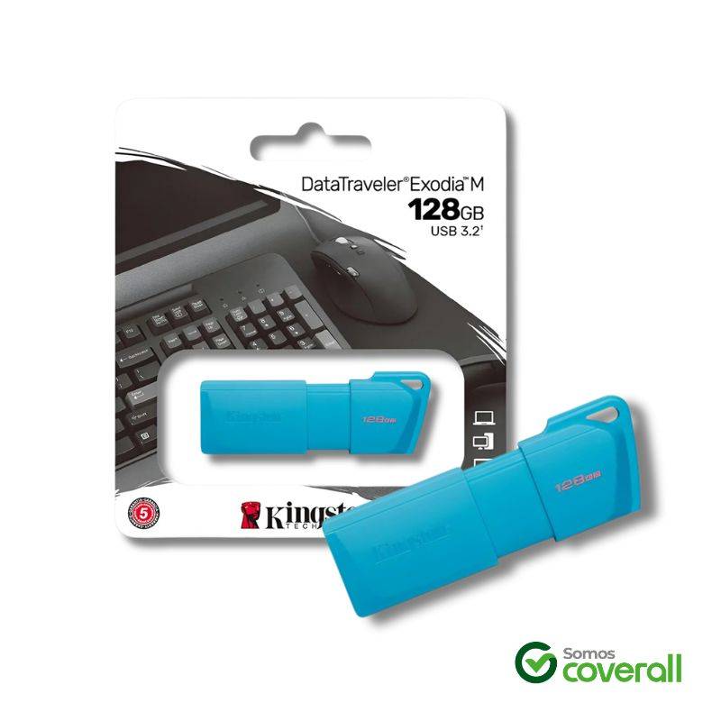 Pen Drive Kingston Datatraveler Exodia M 128Gb Usb 3.2 Celeste