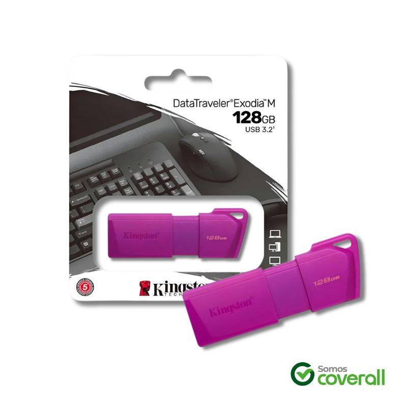 Pen Drive Kingston Datatraveler Exodia M 128Gb Usb 3.2 Violeta