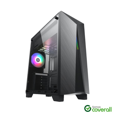 Gabinete Gaming Gamemax Nova N6 Vidrio Templado Usb 3.0 Usb 2.0 Hd Audio 1 Fan Rgb Mid Tower Atx M-Atx Itx Negro