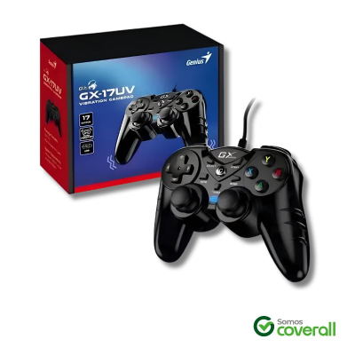Joystick Gamepad Genius Maxfire Gx-17Uv Vibracion 17 Botones Pc Ps3 Usb 1.8M