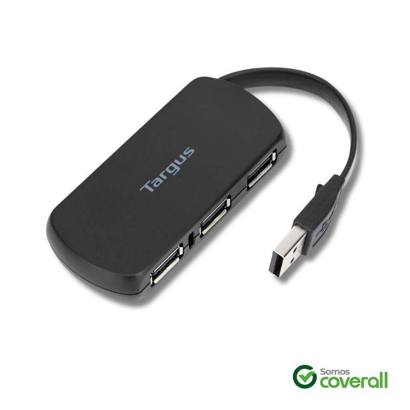 Hub Targus Ach214 4 Puertos 480Mbps Usb 2.0 10Cm