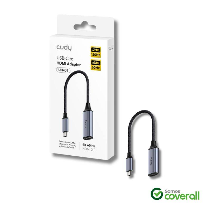 Adaptador De Video Cudy Uh401 Usb C Hdmi 4K 60Hz Audio