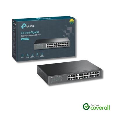 Switch Tp-Link Tl-Sg1024D 10/100/1000Mbps 24 Puertos Escritorio Rackeable