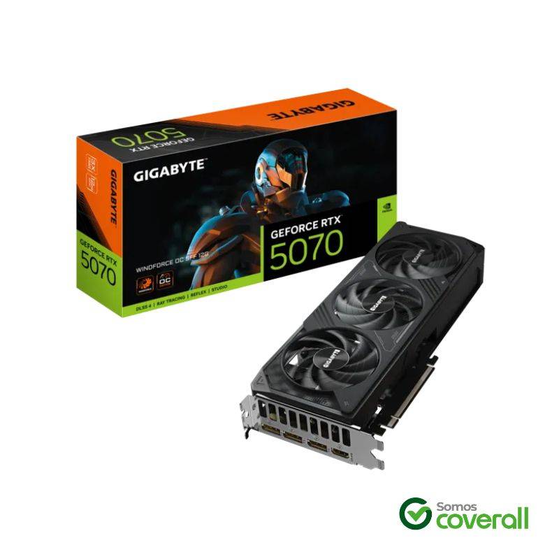 Placa De Video Gigabyte Windforce Oc Sff Geforce Rtx 5070 12Gb Gddr7 28Gbps 6144 Nucleos 2542Mhz 192 Bit 7680X4320 3 Dp 1 Hdmi 3 Fan