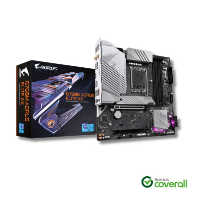Mother Gigabyte B760M Aorus Elite Ax Ddr5 4 Dimms Hdmi Dp 4 Sata Iii 2 M2 Wifi Lga 1700