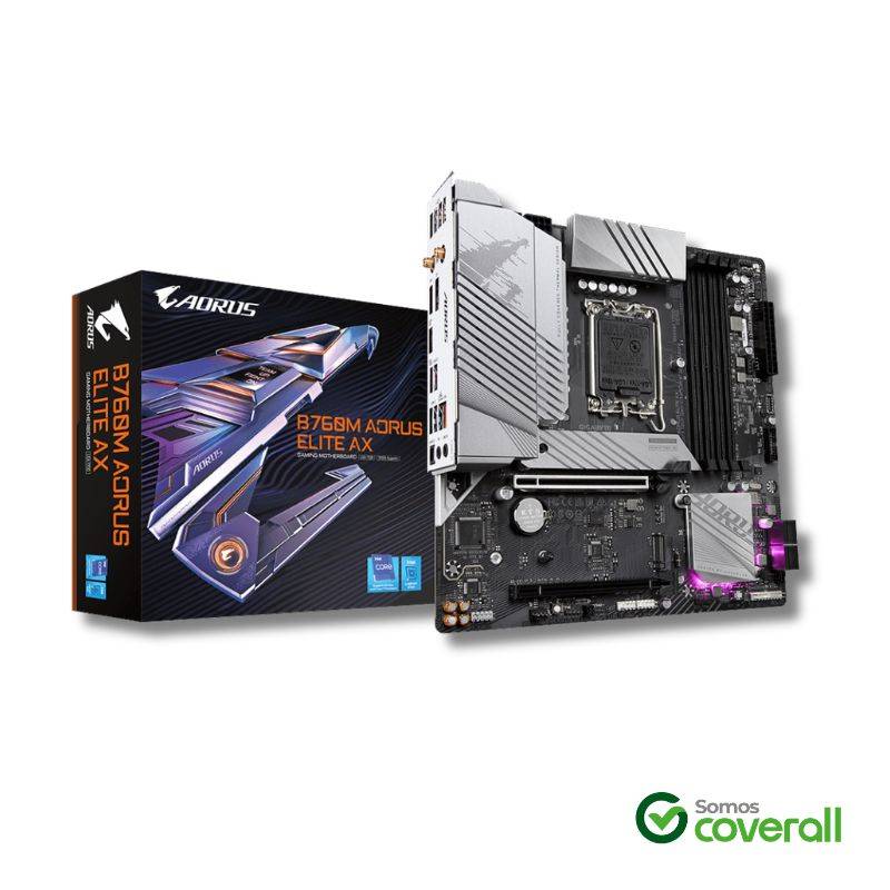 Mother Gigabyte B760M Aorus Elite Ax Ddr5 4 Dimms Hdmi Dp 4 Sata Iii 2 M2 Wifi Lga 1700