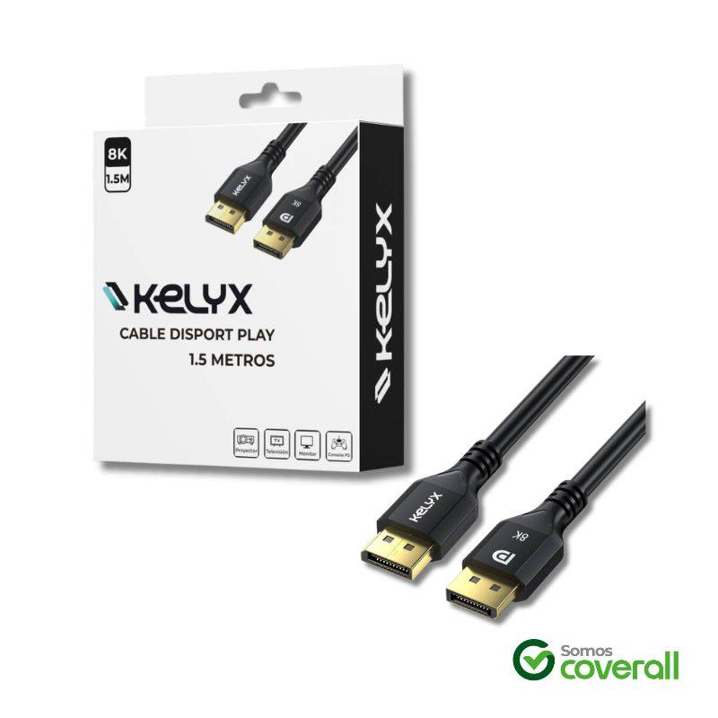 Cable Displayport Kelyx Hdtv 4K 8K 48Gbps 1.5M