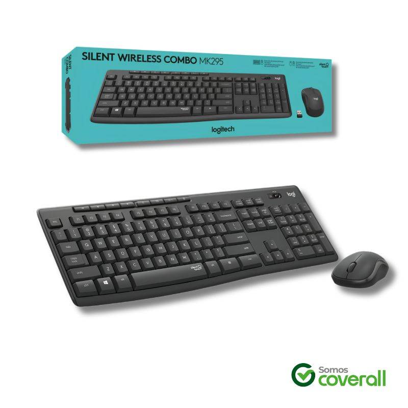 Teclado Y Mouse Logitech Mk295 Silent Touch 1000Dpi Antiderrame 10M 2.4Ghz Inalambrico Negro