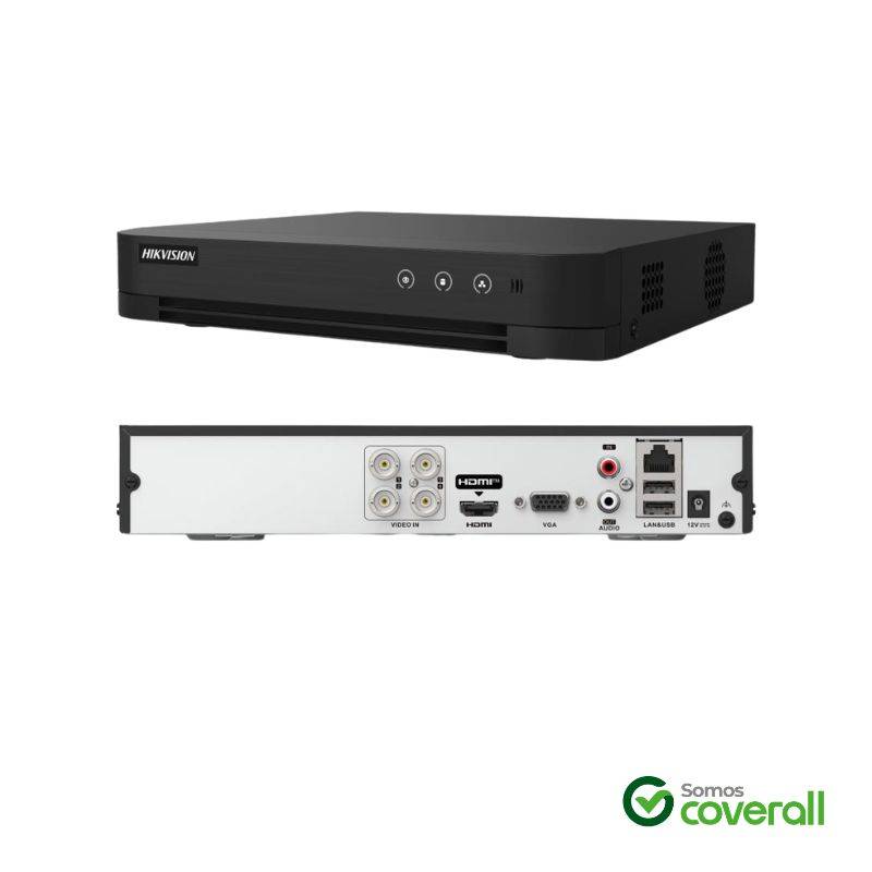 Dvr Xvr Hikvision 7204Hghi-M1 4 Canales Hdtvi Cvi Ahd Cvbs 1 Ip 2Mp H265+ Deteccion De Movimiento Humano Vehiculo