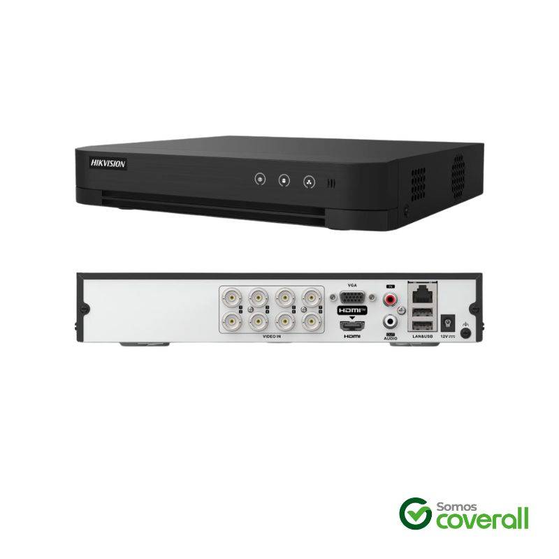 Dvr Xvr Hikvision 7208Hghi-M1 8 Canales Hdtvi Cvi Ahd Cvbs 2 Ip 2Mp H265 Pro+ Deteccion De Movimiento Humano Vehiculo