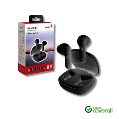 Auricular Con Microfono Bluetooth Genius Hs-M905Bt Touch Hi-Fi Usb C 10M Bt 5.3 Negro