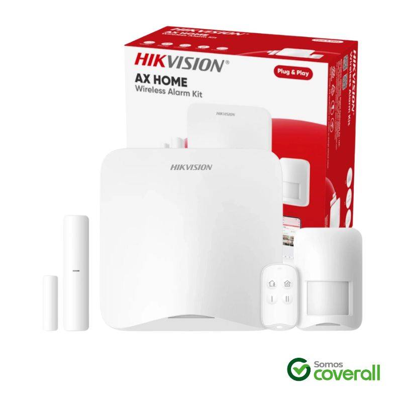 Kit Central De Alarma Inalambrica Hikvision Ax Home 16 Zonas 1 Central 1 Sensor Movimiento 1 Sensor Magnetico 1 Control Remoto 433Mhz Ip Wifi