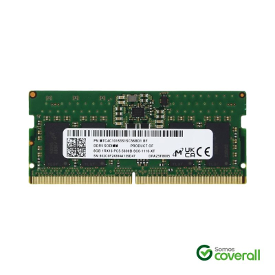 Memoria Ram Micron Oem Ddr5 8Gb 5600Mhz Sodimm Cl46 1.1V