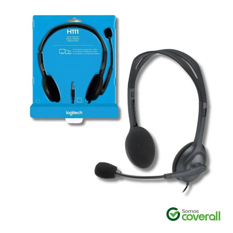 Auricular Con Microfono Logitech H111 100Db 3.5Mm 1.8M