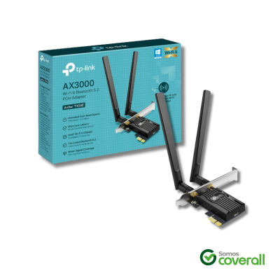 Placa Adaptador De Red Tp-Link Archer Tx55E Ax3000 Wifi 6 Bluetooth 5.2 2402Mbps 574Mbps Pcie