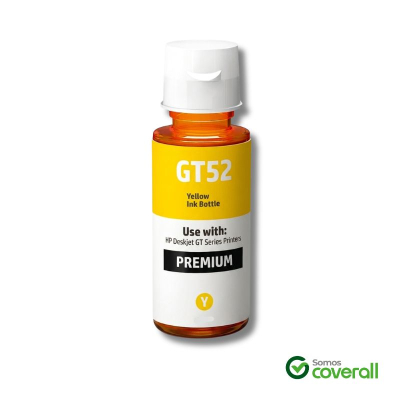 Botella Tinta Compatible Hp Smart Ink Tank Gt52 Amarillo 90Ml