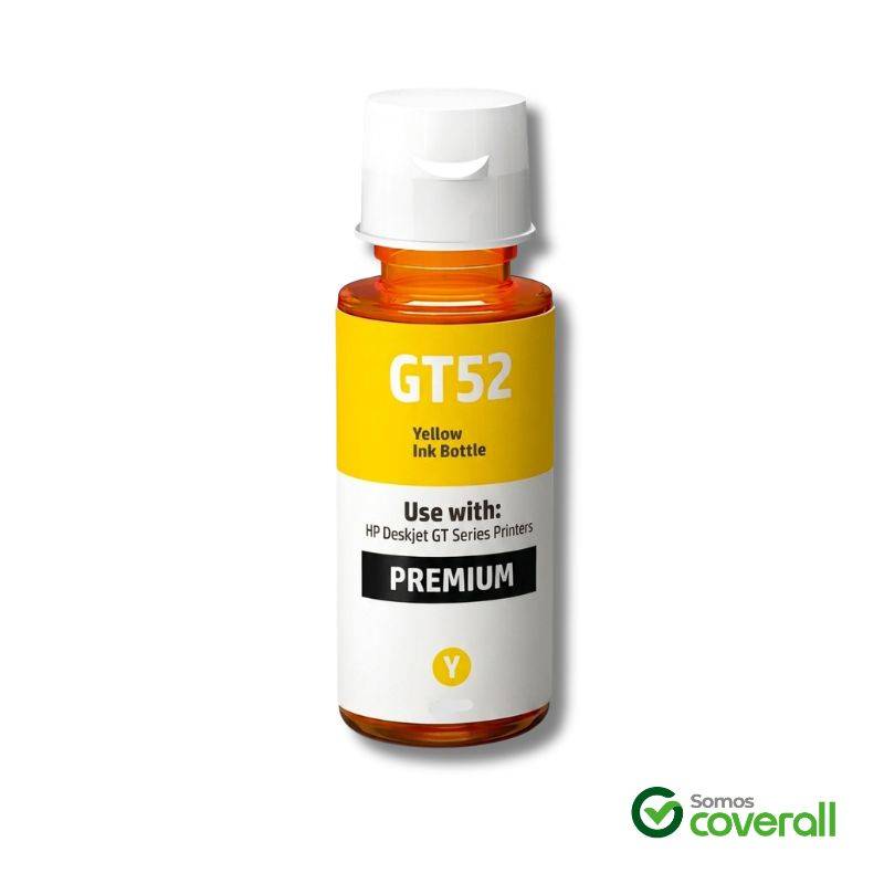 Botella Tinta Compatible Hp Smart Ink Tank Gt52 Amarillo 90Ml