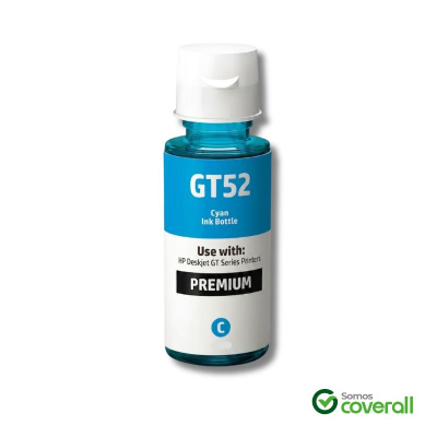 Botella Tinta Compatible Hp Smart Ink Tank Gt52 Cian 90Ml