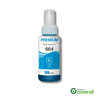 Botella Tinta Compatible Epson Ecotank 664 Cian 70Ml