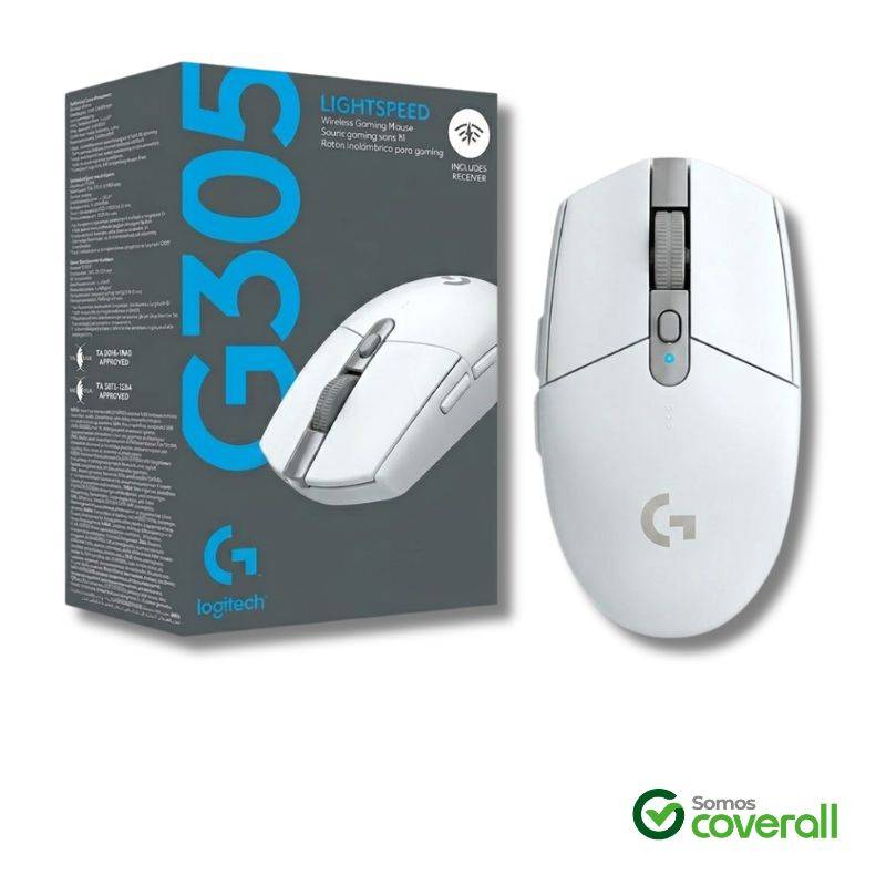 Mouse Gaming Logitech G305 12000Dpi Lightspeed 6 Botones 10M 2.4Ghz Inalambrico Blanco