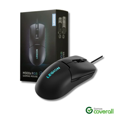 Mouse Gaming Lenovo M300S Legion 8000Dpi Rgb 6 Botones 1.8M Usb Negro