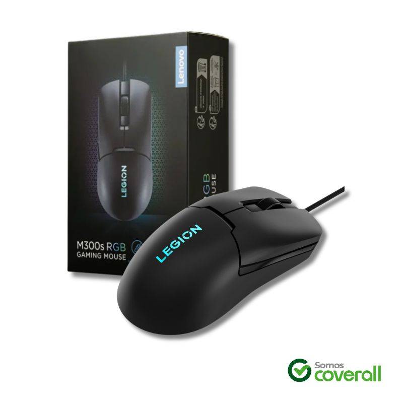 Mouse Gaming Lenovo M300S Legion 8000Dpi Rgb 6 Botones 1.8M Usb Negro