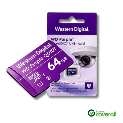 Tarjeta Memoria Micro Sd Western Digital Purple Qd101 64Gb Uhs-I U1 Clase 10