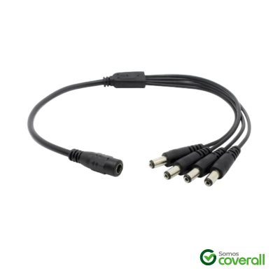 Splitter Alimentacion Cctv 1 Hembra 4 Macho